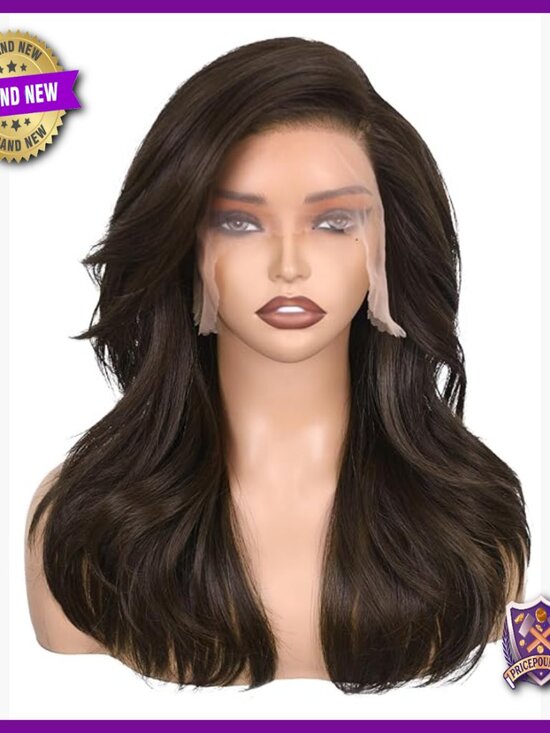 18 Inch Layered HD Lace Front Wig Butterfly Cut Synthetic Heat Resistant main image 2